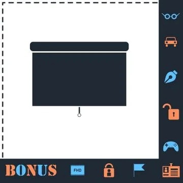 Blinds icon flat Stock Illustration