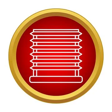 Blinds icon representing window shade and privacy control Stock Illustration
