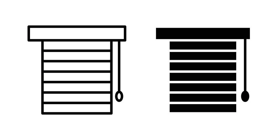 Blinds icon vector, symbol, logo illustrations Illustrazione stock
