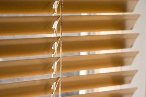 Blinds installed on the window Stock Photos