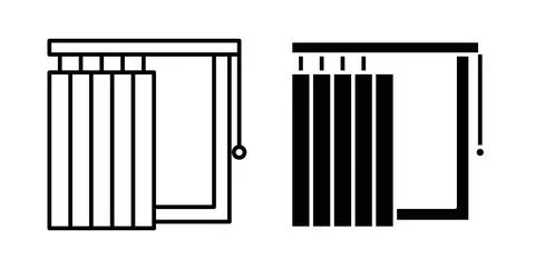 Blinds open icon Illustration designs pack for Web Stock Illustration