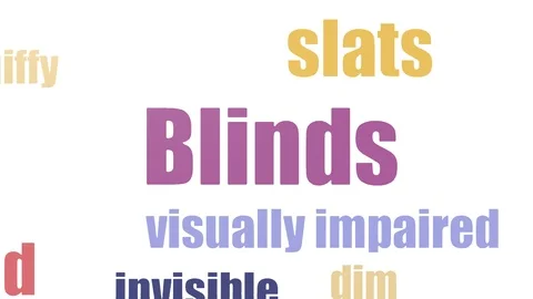 Blinds Tagcloud Animated Isolated Stock Footage 103658002