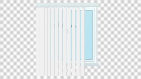 Blinds on the window. Animation of the view from the window. Cartoon Stock Footage 170054405