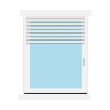 Blinds on the window vector flat isolated Stock Illustration