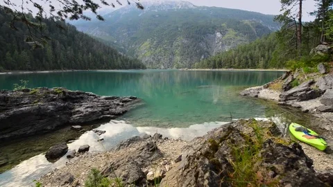 Blindsee Scenic Mountain Lake Stock Footage