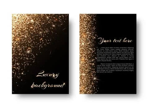 Bling background with golden light Stock Illustration