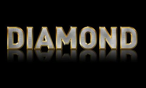 Bling Diamond Text Illustrazione stock