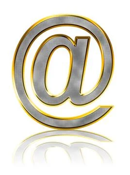 Bling e-mail symbol Abstract bling e-mail symbol on white with reflection ... Foto stock