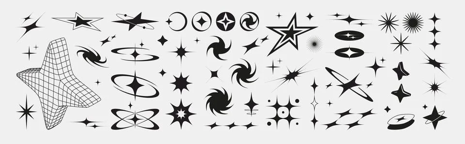 Bling shape collection Stock Illustration