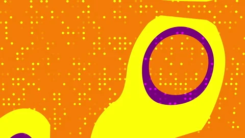 Blink animation background with abstract orange yellow and purple hues. Stock Footage 303334275
