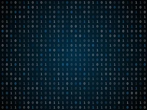 Blink binary code screen black 스톡 일러스트