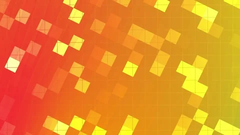 Blink Square Dynamic Abstract Animation, Shifting Orange and Yellow Squares Stock Footage 308630599