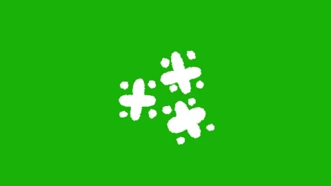 Blink star animation on green screen 库存影片 334418120