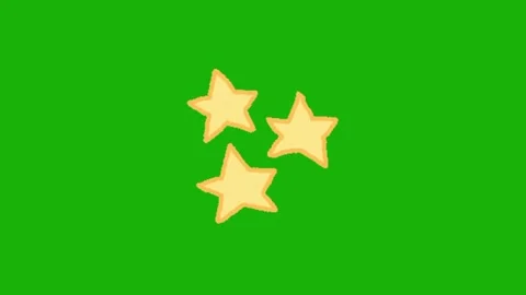 Blink star animation on green screen Stock Footage 334418123