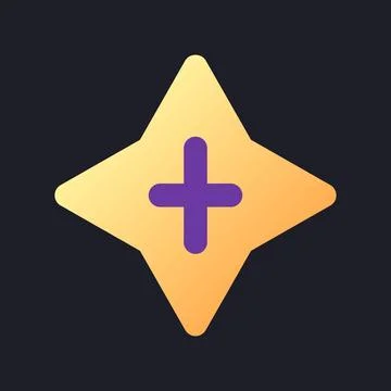 Blink transition flat gradient fill ui icon for dark theme Illustrazione stock