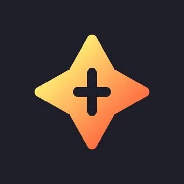 Blink transition orange solid gradient ui icon for dark theme Illustrazione stock