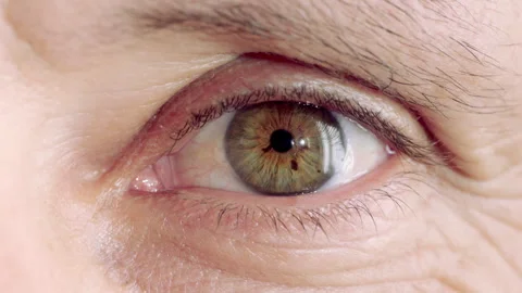 Blink, vision and sight with closeup of eye for retina health, optometry and Stock Footage 336685646