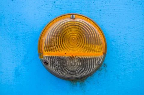 Blinker car light with text in russian Made in Russia Foto stock