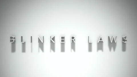 Blinker laws 3D title animation white text on a white background Stock Footage 299422053