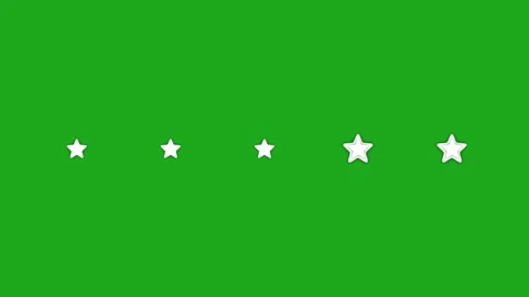 Blinking of 5 stars in order to give rating on green screen background Stock Footage 288013746