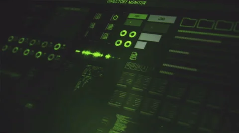 Blinking and flashing futuristic computer inerface of data storage system Stock Footage 65761383