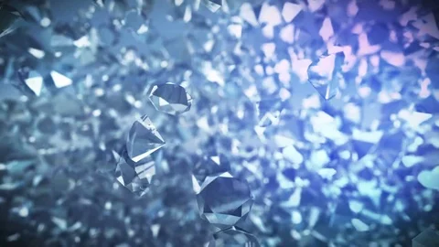 Blinking and shining Diamonds flying at ... | Stock Video | Pond5