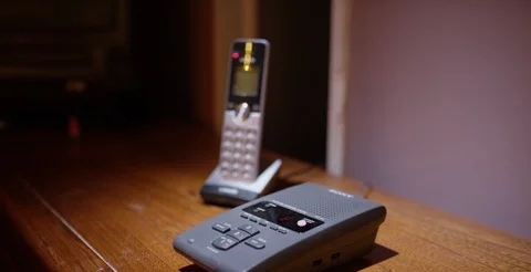 Blinking answering machine Stock Footage 108514767