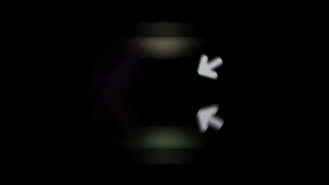 Blinking arrows pointing to the center. cinematic element. alpha channel. Stock Footage 85631888