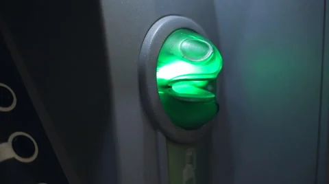 Blinking atm card reseiver. Stock Footage 65294913