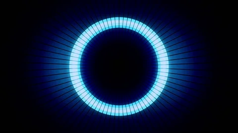 Blinking Blue Squares in the Form of a Tunnel 2 Stock Footage 47276387