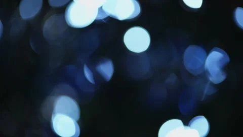 Blinking blur background with blue Christmas lights. Bokeh Stock Footage 142297611