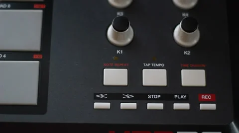 Blinking Bulb on Beat Production Station Stock Footage 34828576