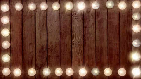 Blinking of the candles framing the wooden deck Stock Footage 82596019