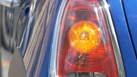 Blinking Car Left Light Stock Footage 79306723