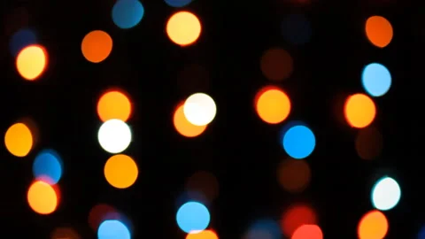 Blinking Christmas Tree Lights Twinkling. Winter Holidays Concept.  Video stock 99614149