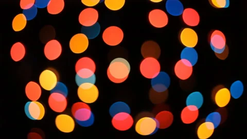 Blinking Christmas Tree Lights Twinkling. Winter Holidays Concept.  Video stock 99614338