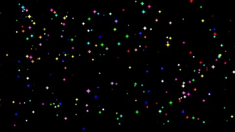 Blinking color stars with dark background Stock Footage 123814671