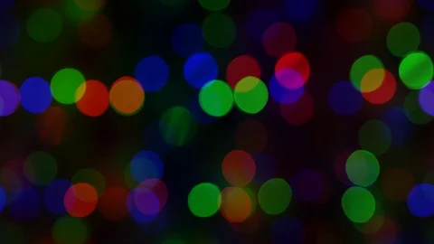 Blinking colored lights with bokeh effect Stock Footage 122218463
