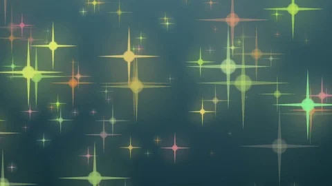 Blinking Colorful Stars Stock Footage 79023693