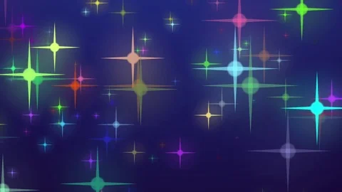 Blinking Colorful Stars Stock Footage 79023733