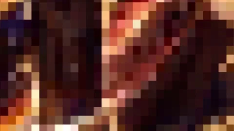 Blinking Defocused Colored Pixels Animation. 4K Stock Footage 204971380