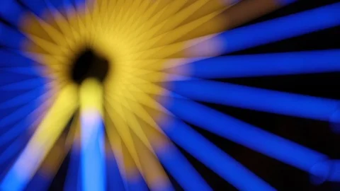 Blinking defocused lights on ferris wheel at carnival Stock Footage 119766982