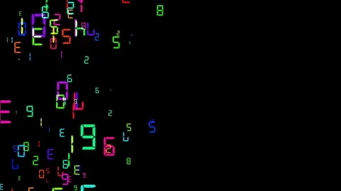 Blinking digits on the left side of the screen Stock Footage 84838868
