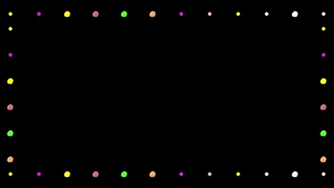 Blinking dots in the border Stock Footage 337887825