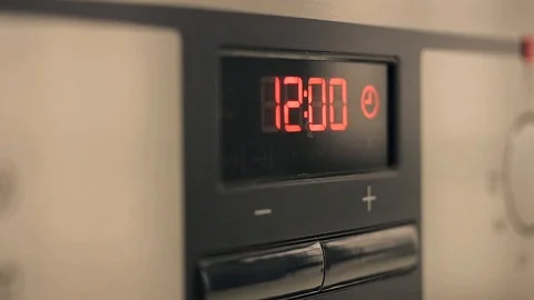 Blinking electronic wind oven timer Stock Footage 122674103