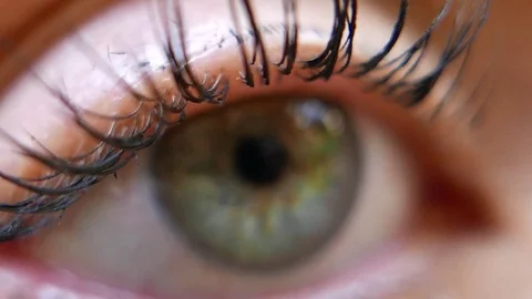 Blinking eye girl close-up Stock Footage 70673631