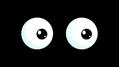 Blinking eyes animated icon round eyes blinking and glancing right and left.. Stock Footage 278769837