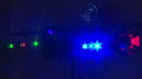 Blinking, flashing colors lights, dance party backgrounds Stock Footage 68971350