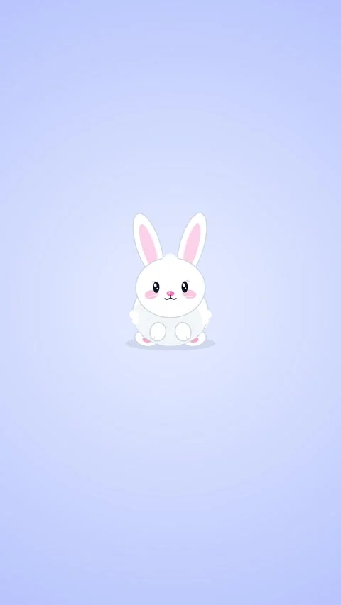 Blinking Fluffy White Bunny Rabbit Loop Stock Footage 331783290