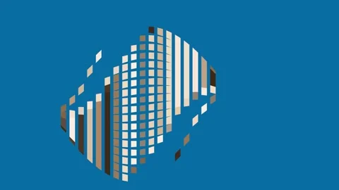 Blinking geometric shapes. Stock Footage 306995136